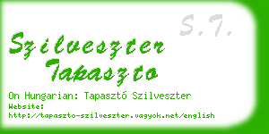 szilveszter tapaszto business card