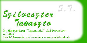 szilveszter tapaszto business card